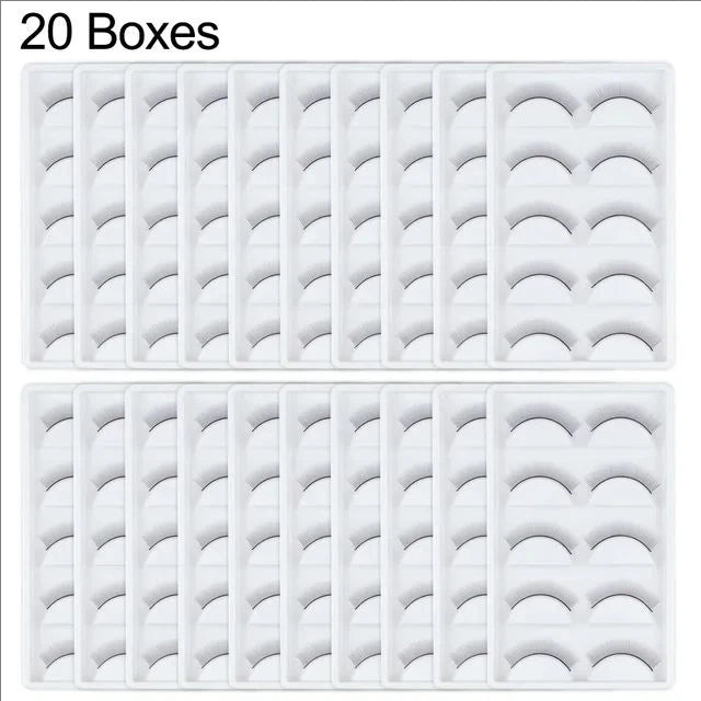 MJ 5/10/15/20Boxes Training Lashes Beginner False Eyelashes Practice Mink Lashes Strip Individual Lashes Eyelash Extension Tools
