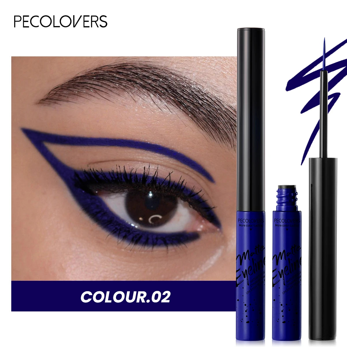 Matte Eyeliner Liquid Pen, Dip Eyeliner, Multi-color Selection, Waterproof and Sweat Resistant, Suitable for A Variety of Makeup