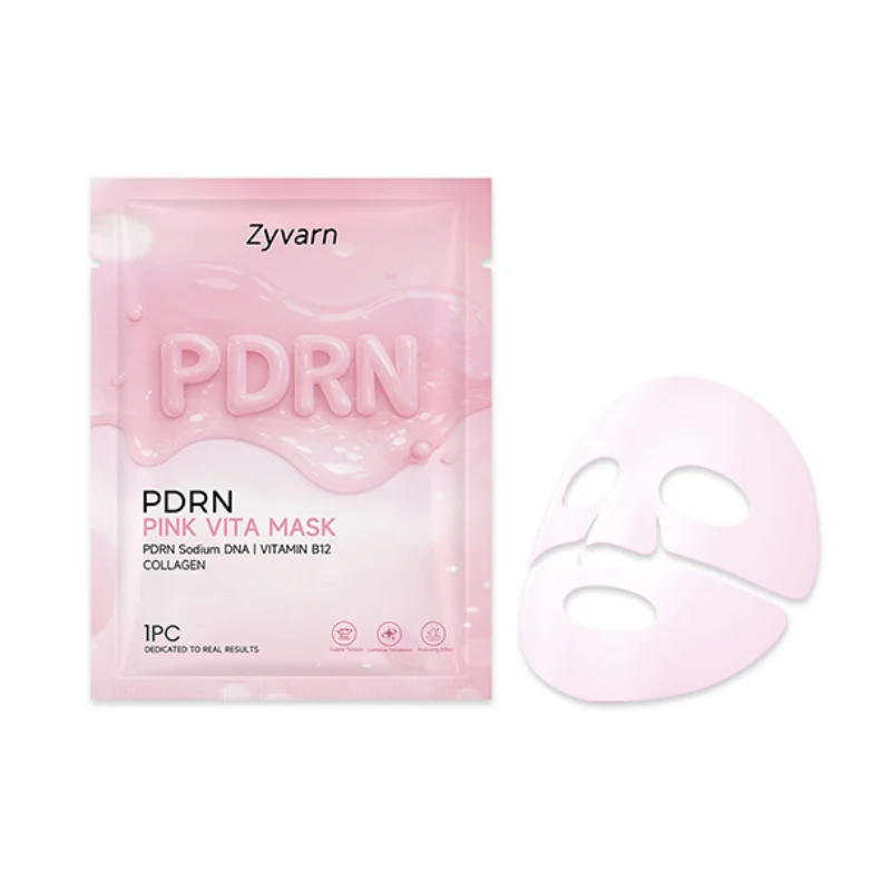 1/3/5pcs PDRN Pink Collagen Mask Korean Vitamin B12 Skincare, Daily Hydrating Facial Sheet Mask