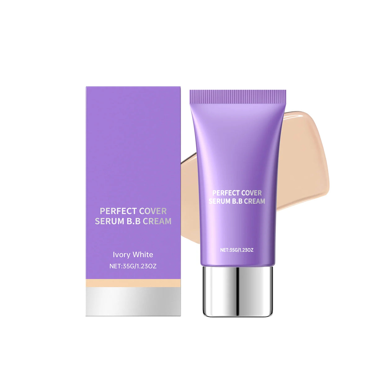 2-in-1 Moisturizing Serum BB Cream Flawless Foundation Concealer Multifunctional Lightweight Brighten Base Makeup Sensitive Skin