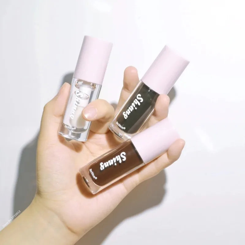 Clear Transparent Jelly Lip Gloss Hydrating Drying Mirror Black Lip Glaze Tint Plumper Crystal Moisturizing Lip Care Oil Makeup