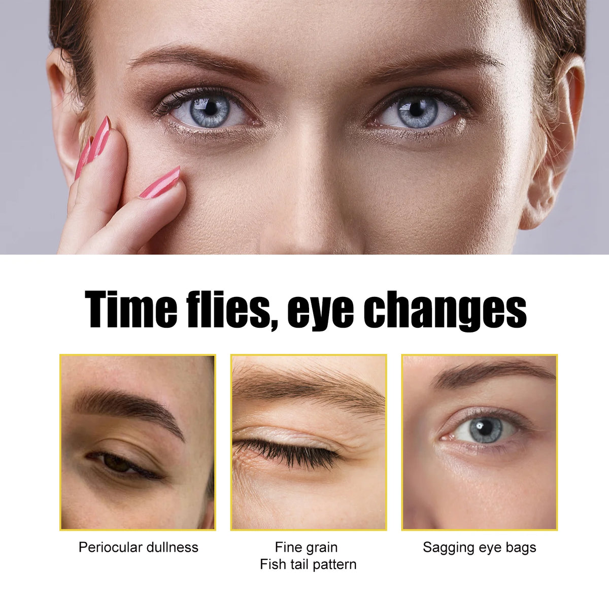 12 PCS EELHOE Collagen Eye Mask Daily Care Eye Skin Water Embellish Moisturizing Lip Care Eye Mask Paste