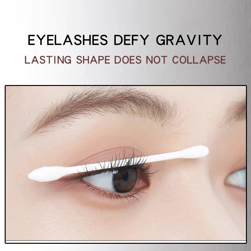 MACKANDY Waterproof 3D Lengthening Mascara Black Eyelash Extension Eye Lashs Brush Long-Wearing Silk Mascara Cosmetics Gift
