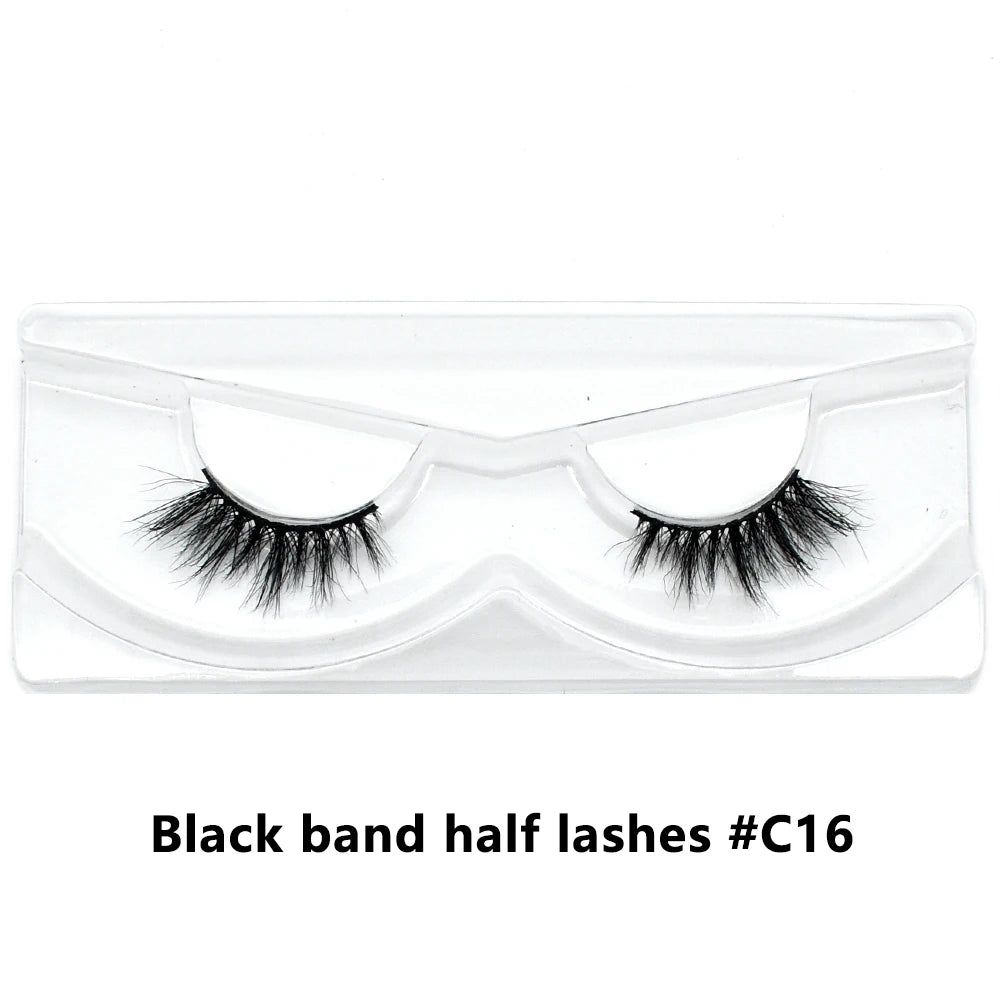 Bulk Items 10/30/60/100 Pairs Mink Half Lashes Natural Long Fluffy Wispy Half False Eyelashes Extension Lightweight Short Lashes