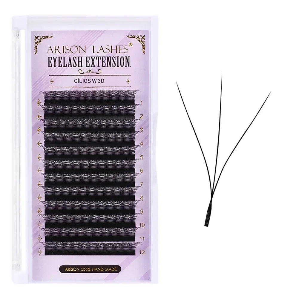 ARISON Lashes W 5D/4D/3D Eyelashes Extensions Premade Volume Easy Fan YY Lash Natural Soft False Eyelash For Custom Logo