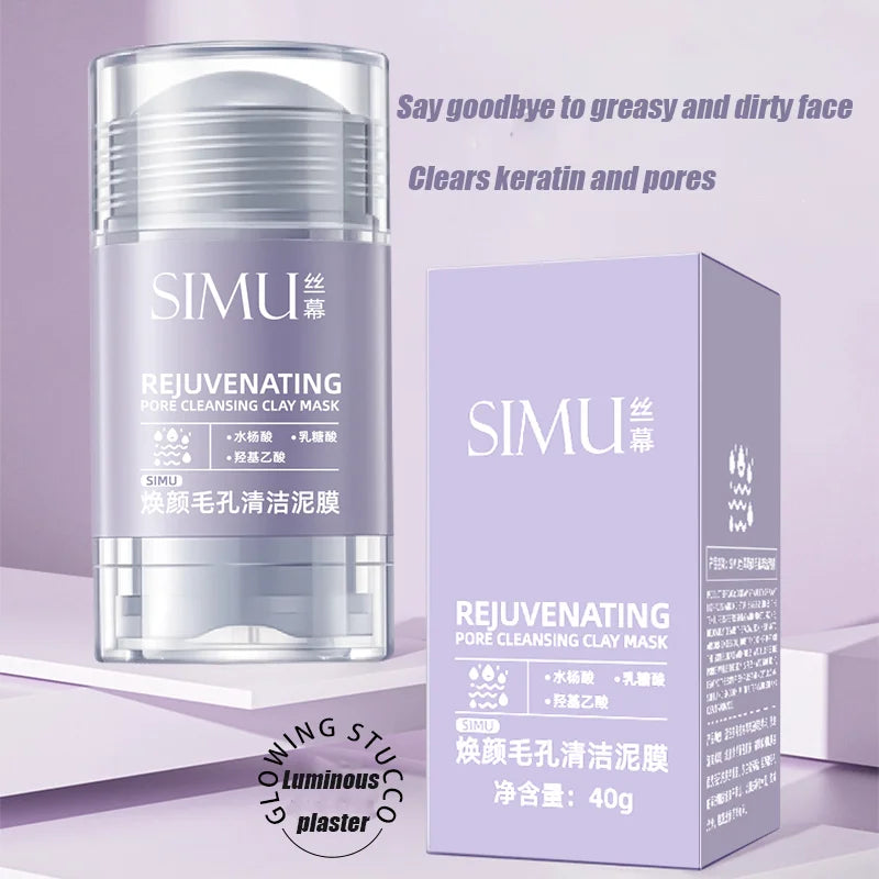 Shrink Pores Mask Salicylic Acid Deep Cleansing Stick Kaolin Clay Refines Skin Remove Forehead Blackhead Chin Pimples Acne Treat