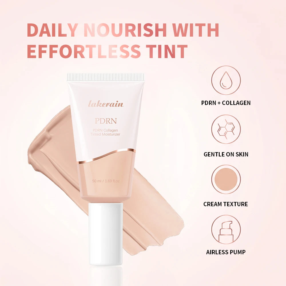 PDRN Collagen Tinted Moisturizer Long-lasting Blemish Coverage Deep Nourishes Even Complexion Silky Smooth Texture Moisturizer