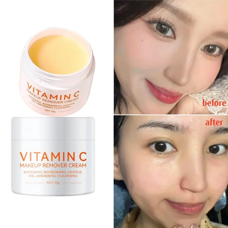 Vitamin C Cleansing Balm Easily & Effectively Remove Makeup Deeply Cleanses Nourishes Skin Refreshed & Non-greasy Cleansing Balm