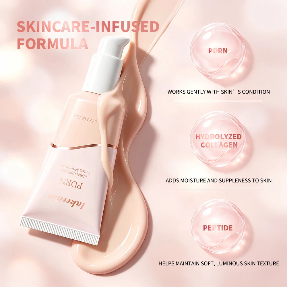 PDRN Collagen Tinted Moisturizer Long-lasting Blemish Coverage Deep Nourishes Even Complexion Silky Smooth Texture Moisturizer