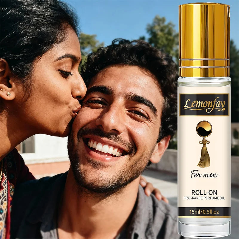 Lemonfay For Men Roll-On Fragrance Perfume Oil Long Lasting Scent Portable 15ml/0.5fl.oz for Dating Daily Use